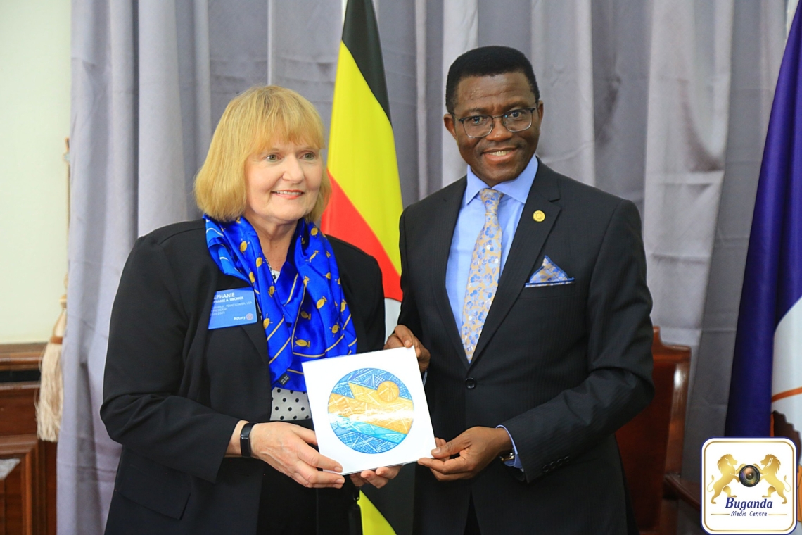 Rotary international president Stephanie Urchick meets Katikkiro Mayiga, pledges to strengthen collaboration